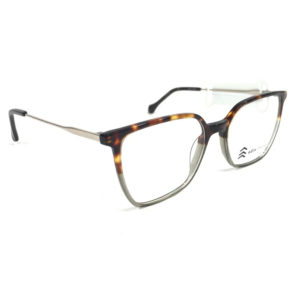 Adin Thomas Eyeglasses Frames AT-590 C1 Tortoise Smoke Gray Cat Eye 53-17-142